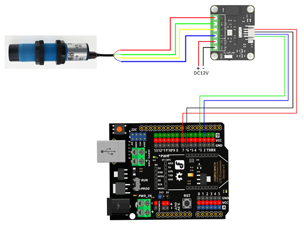 Mechanical Drawing - DFRobot SEN0659 Industrial RS485 Infrared CO2 Sensor